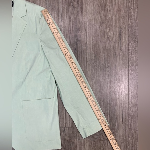 Theory Patch-Pocket Blazer in Stretch Linen in Mint Size 8 - Picture 8 of 15
